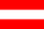 Die Flagge Österreichs ist rot und weiß mit einem weißen Streifen in der Mitte.