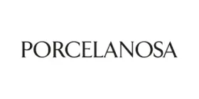 Logotipo de Porcelanosa en texto negro con serifa sobre fondo blanco