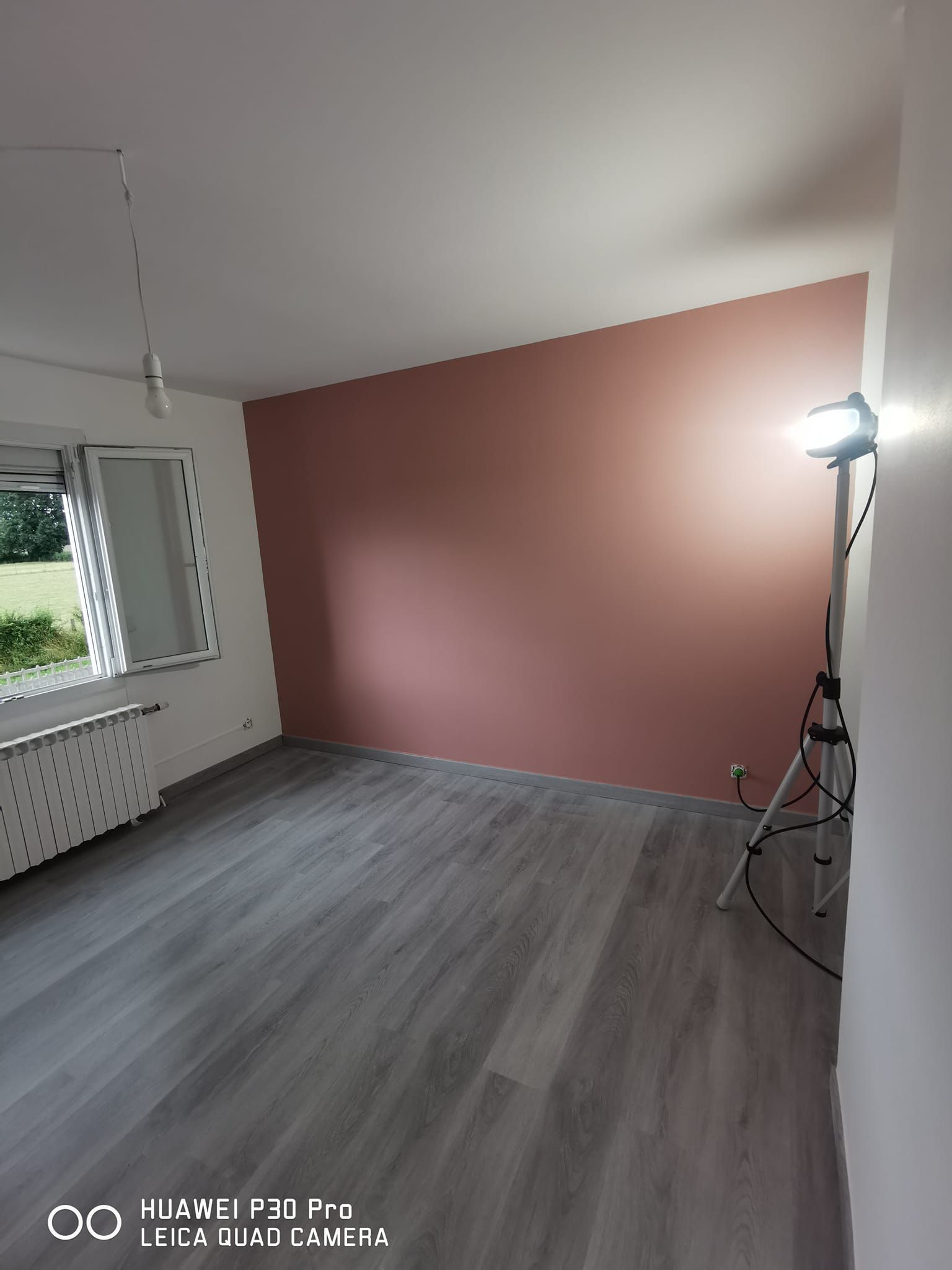 Mur de peinture rose