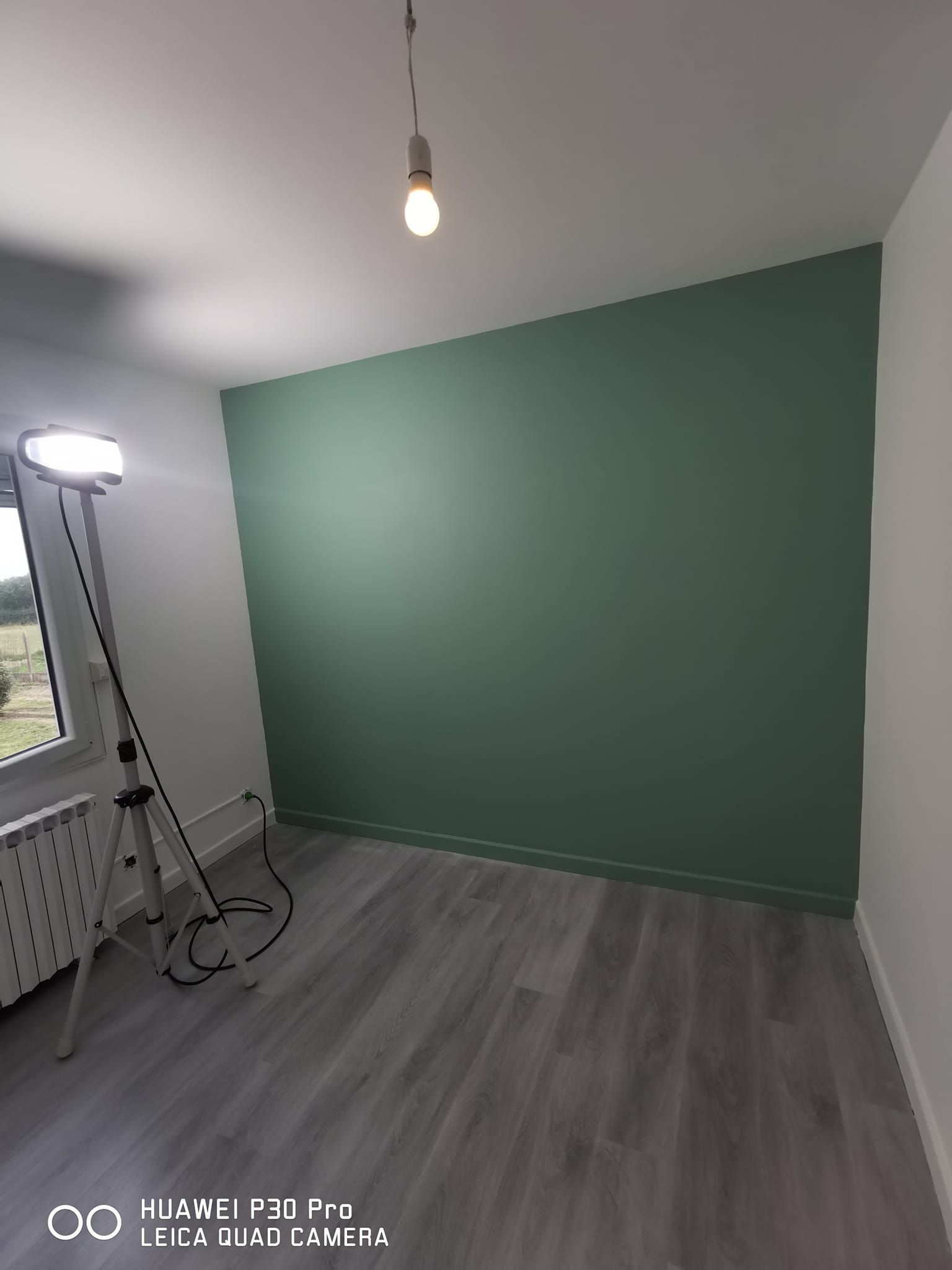 Mur de peinture vert olive