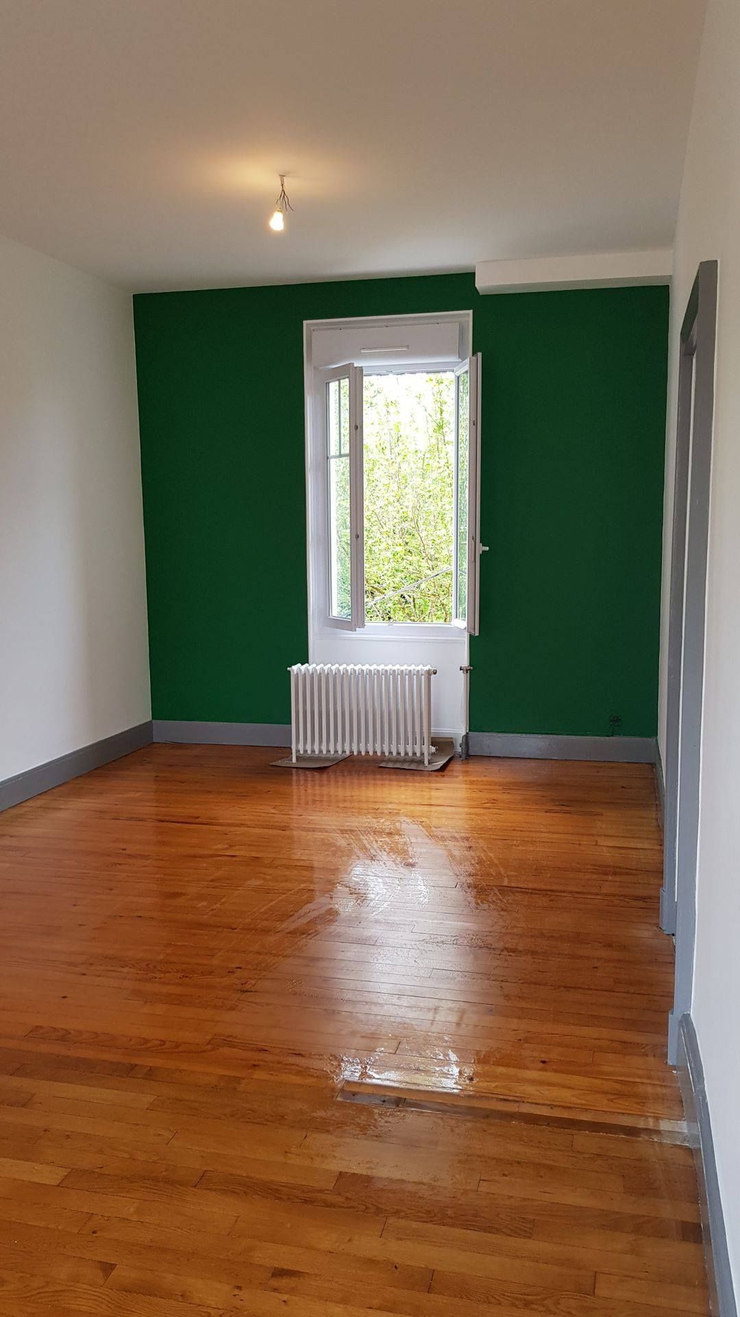 Mur de peinture vert