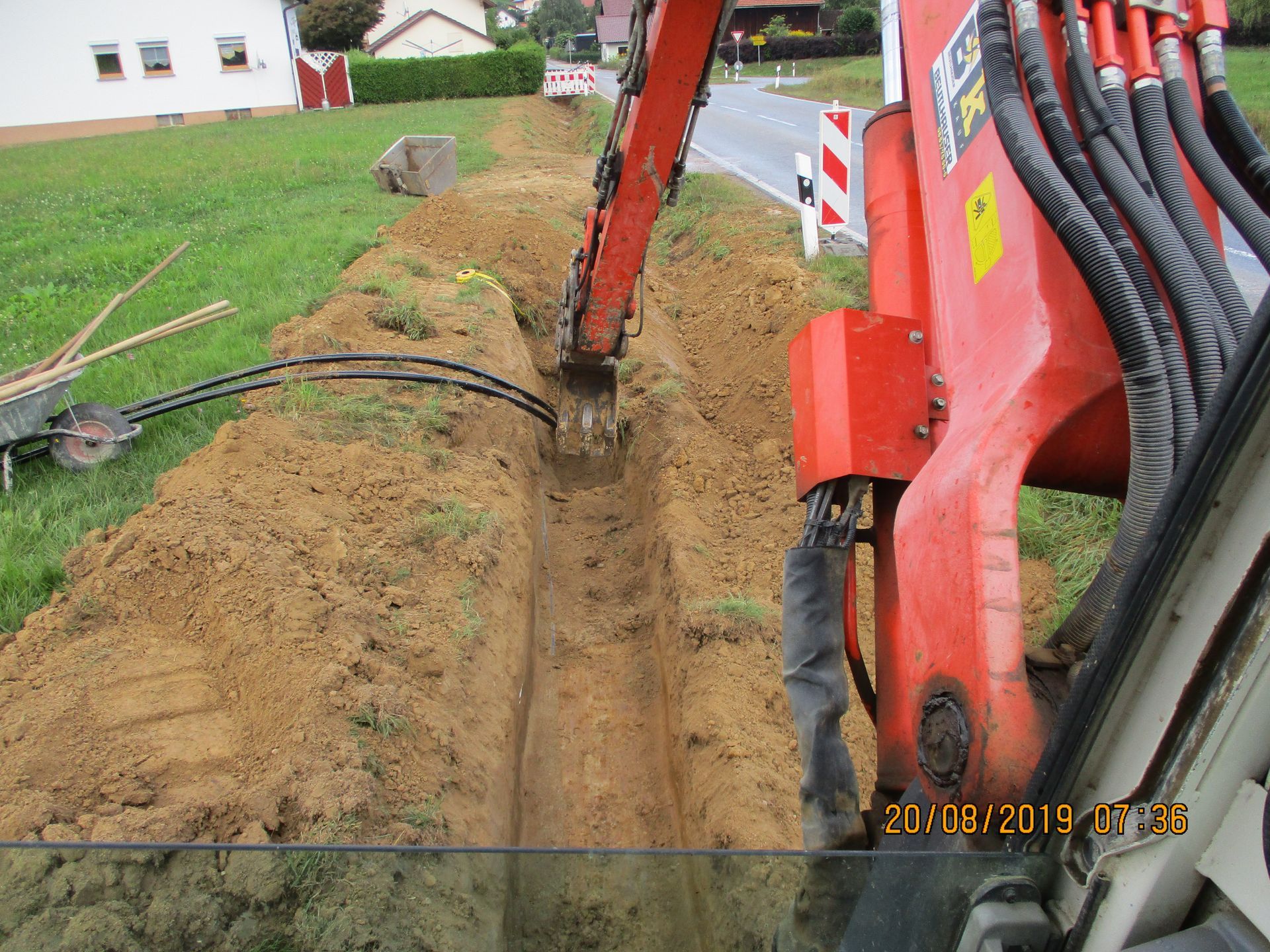 Tiefbauarbeiten mit Bagger