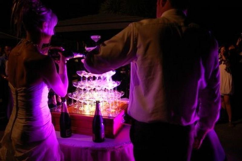 Tour de verres de champagne