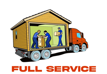 Un camión de servicio completo está transportando una casa