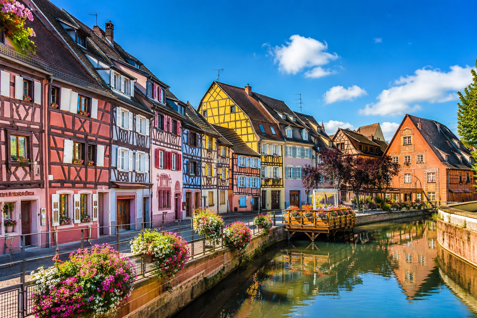 Colmar wunderschön Stadt im nahen Elsass.