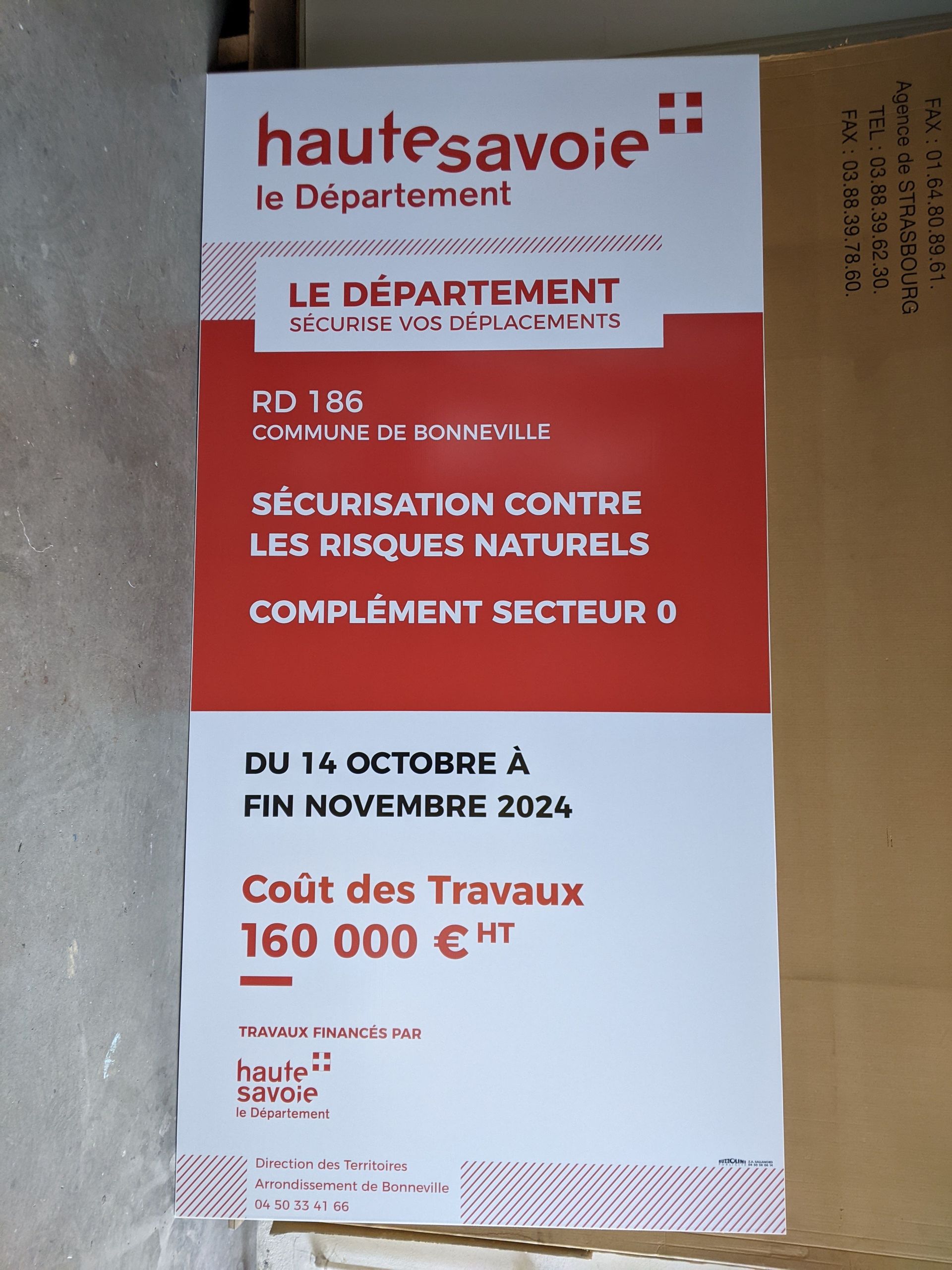 Panneau de chantier PVC impression numérique Haute Savoie 74