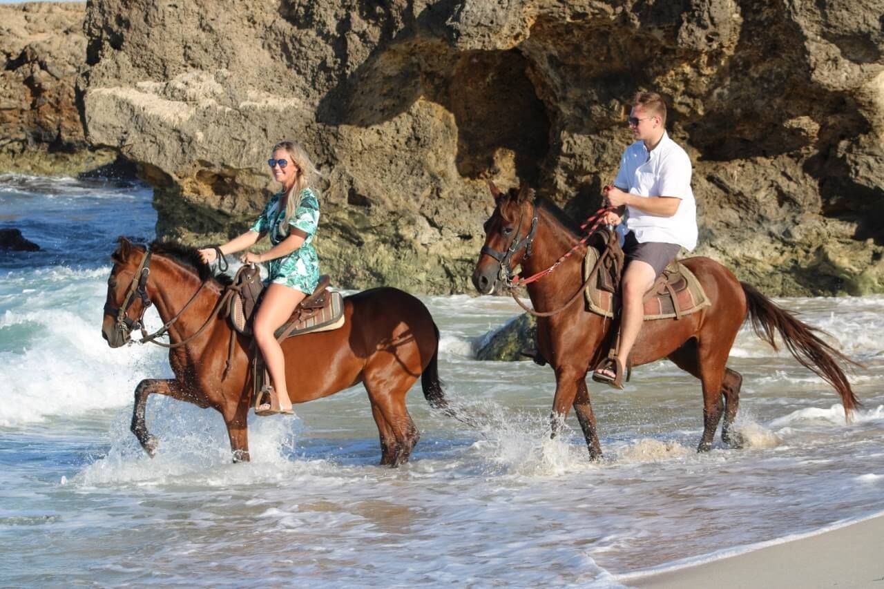 Local things to do on Aruba. Horseback riding on the beach