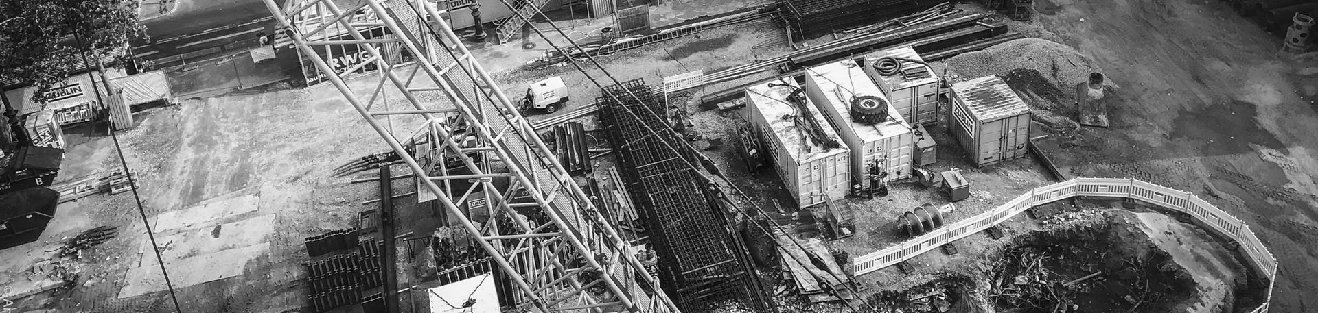 Baustellenansicht eines Neubaus