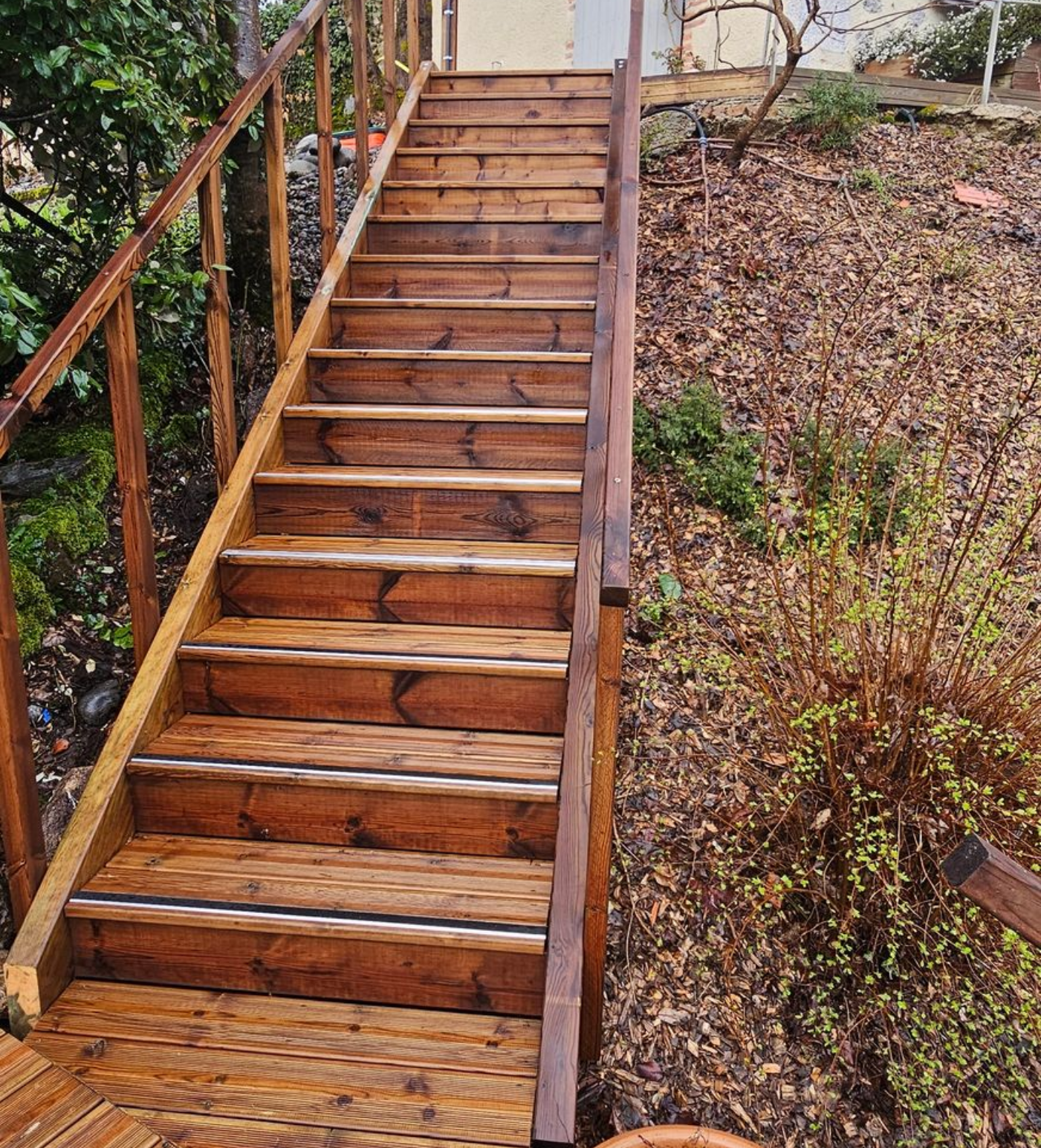 Création d'un escalier en bois