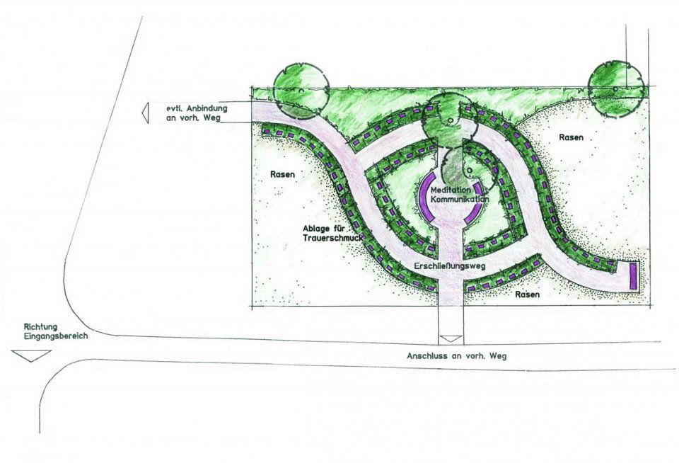 Lageplan Grabfeld Nürtingen