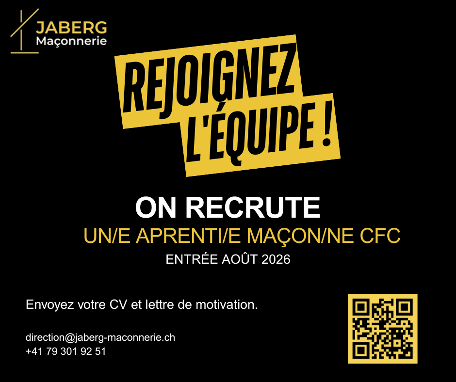 Jaberg Maçonnerie - offre d'emploi
