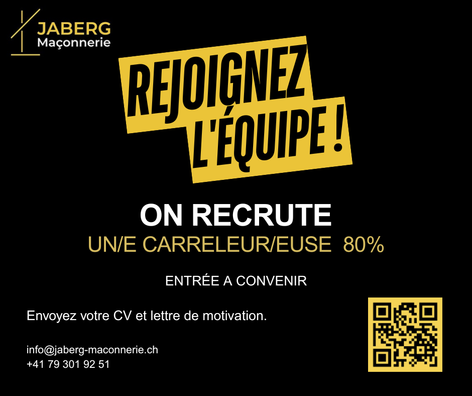 Jaberg Maçonnerie - offre d'emploi