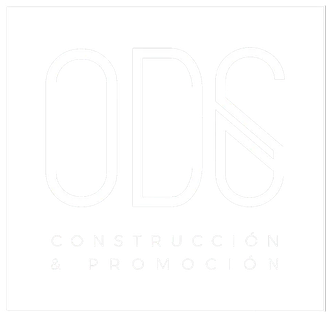 Un logotipo blanco para una empresa de construcción sobre un fondo blanco.