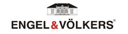 Un logotipo para Engel & Volkers con una casa en él.