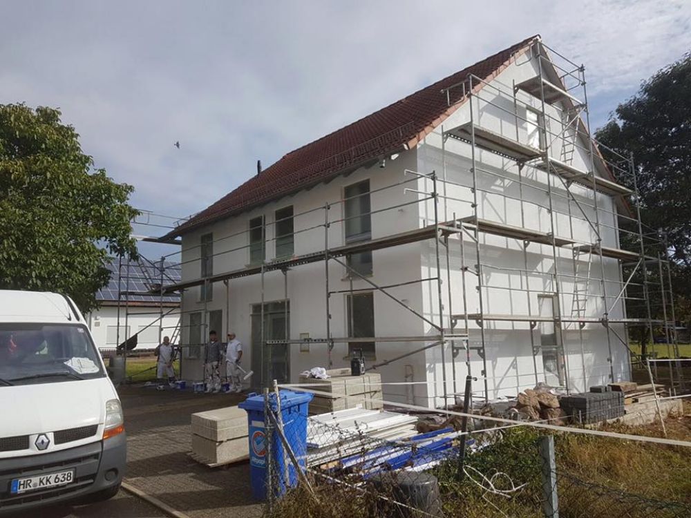 Von Malerbetrieb Garms verputzter Neubau