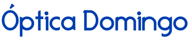 La palabra optica domingo está escrita en azul sobre un fondo blanco.