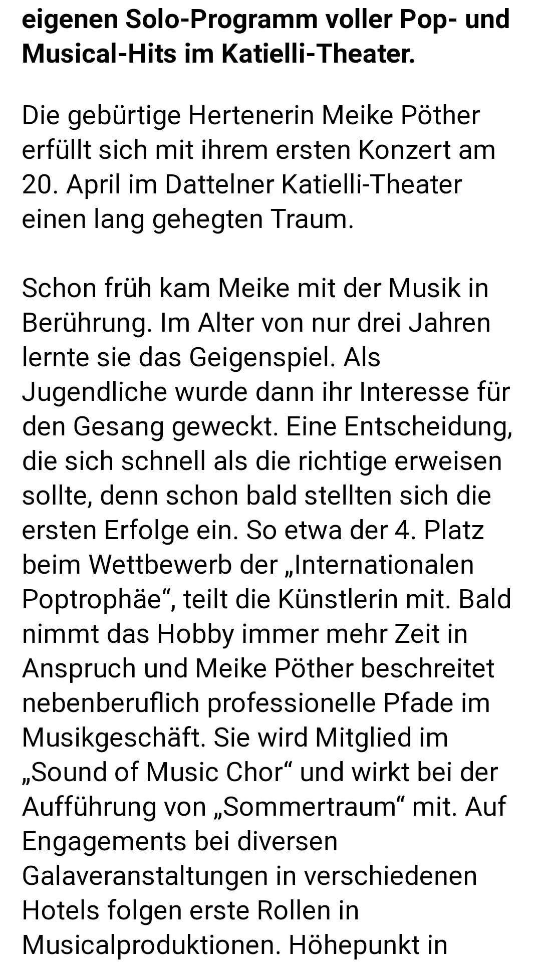 Zeitungsartikel Dattelner Morgenpost