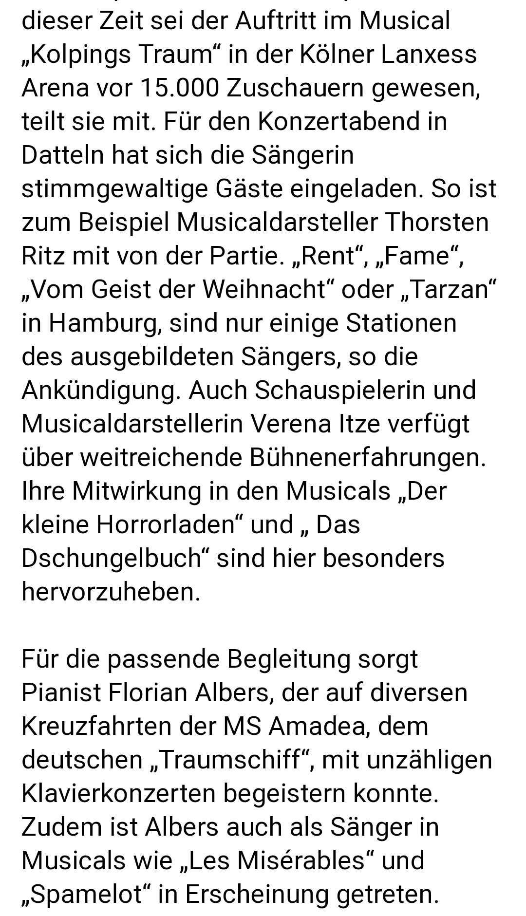 Zeitungsartikel Dattelner Morgenpost