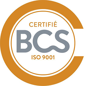 Logo BCS Certifié ISO 9001.