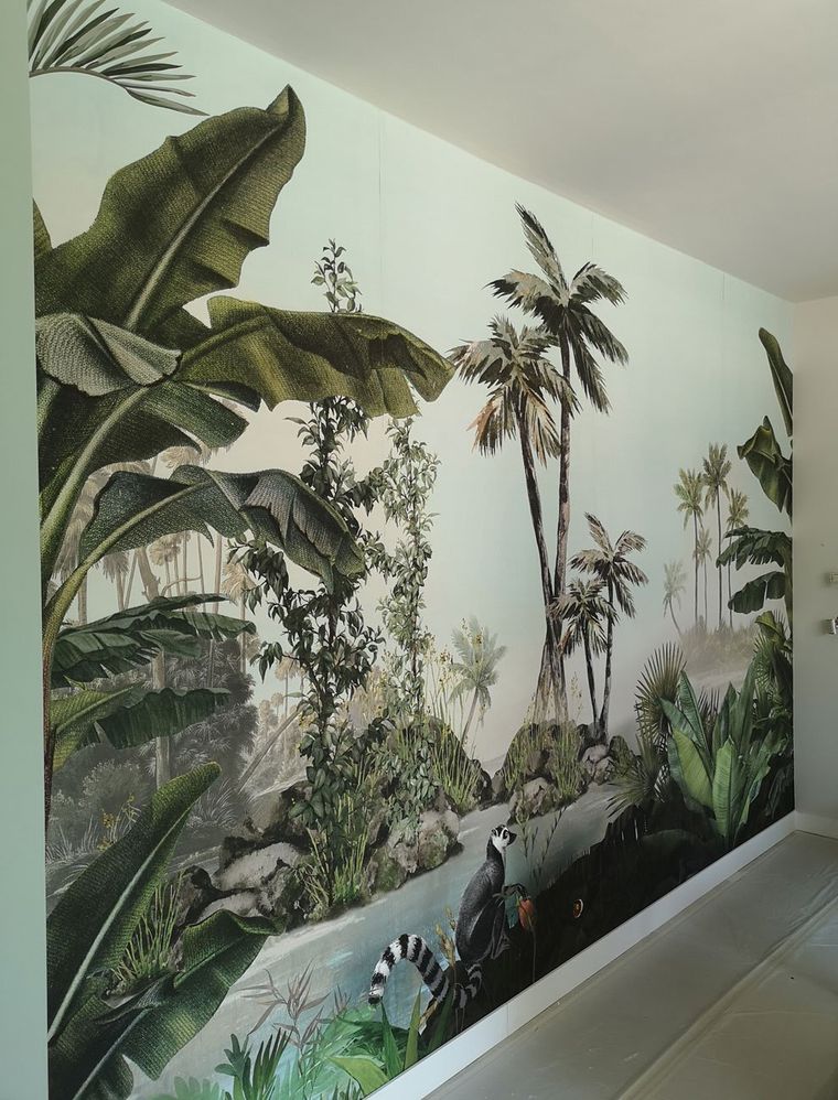 Revêtement mural avec motif de jungle