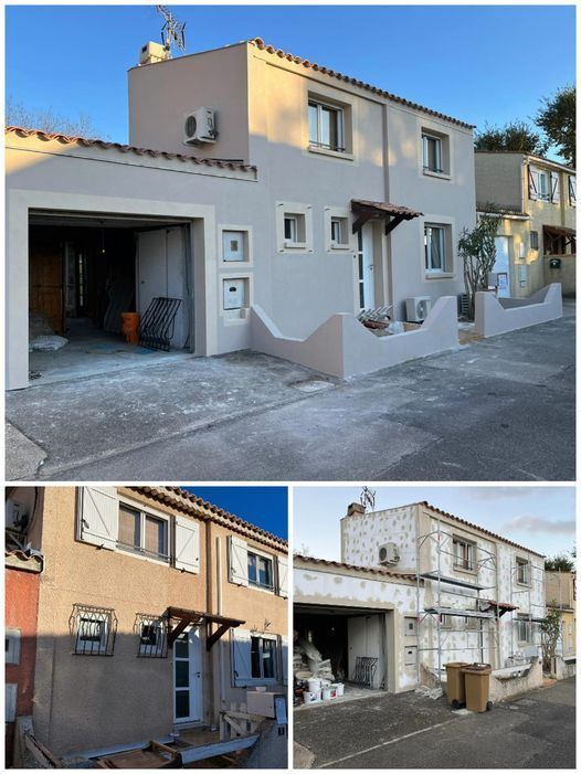 Rénovation de façade extérieure de maison individuelle