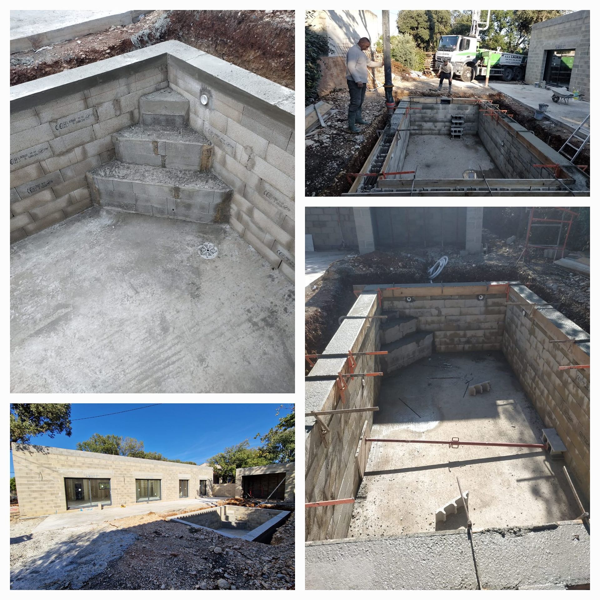 Construction d'une piscine