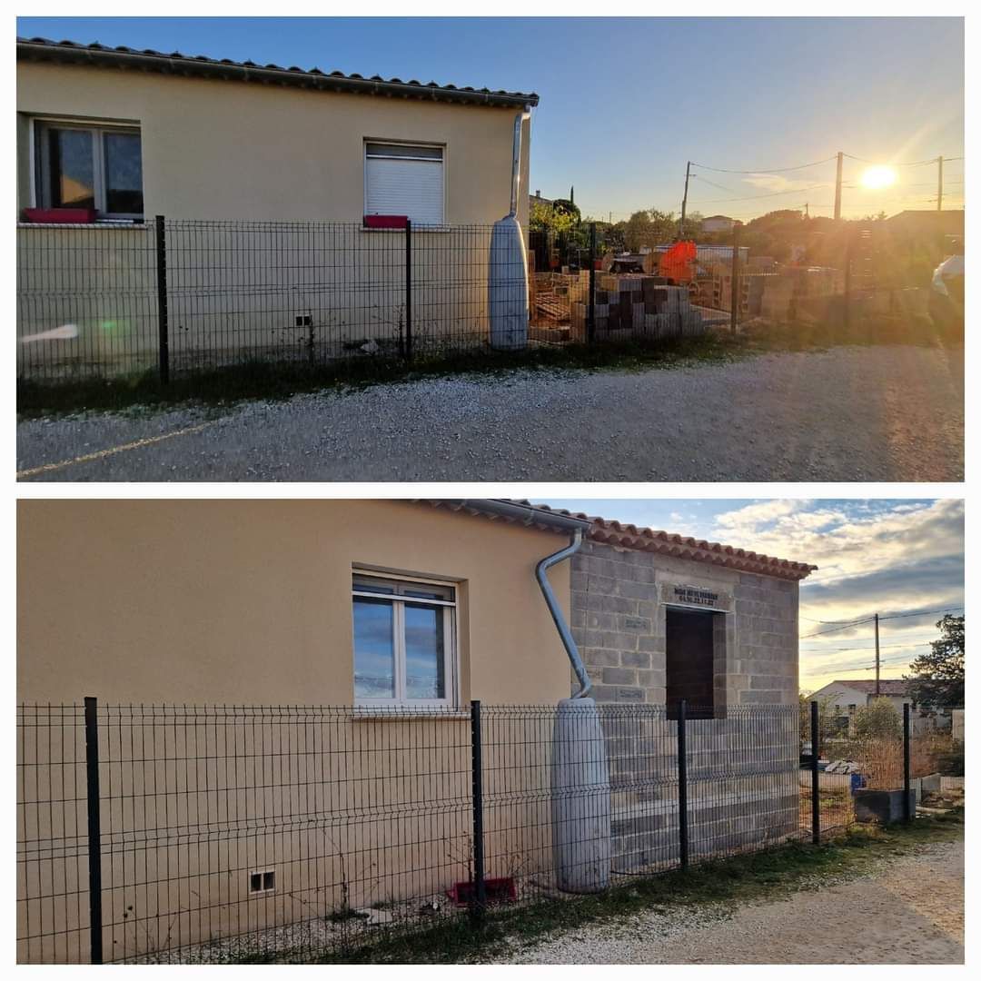 Visuel d'un chantier d'extension terminé avant peinture
