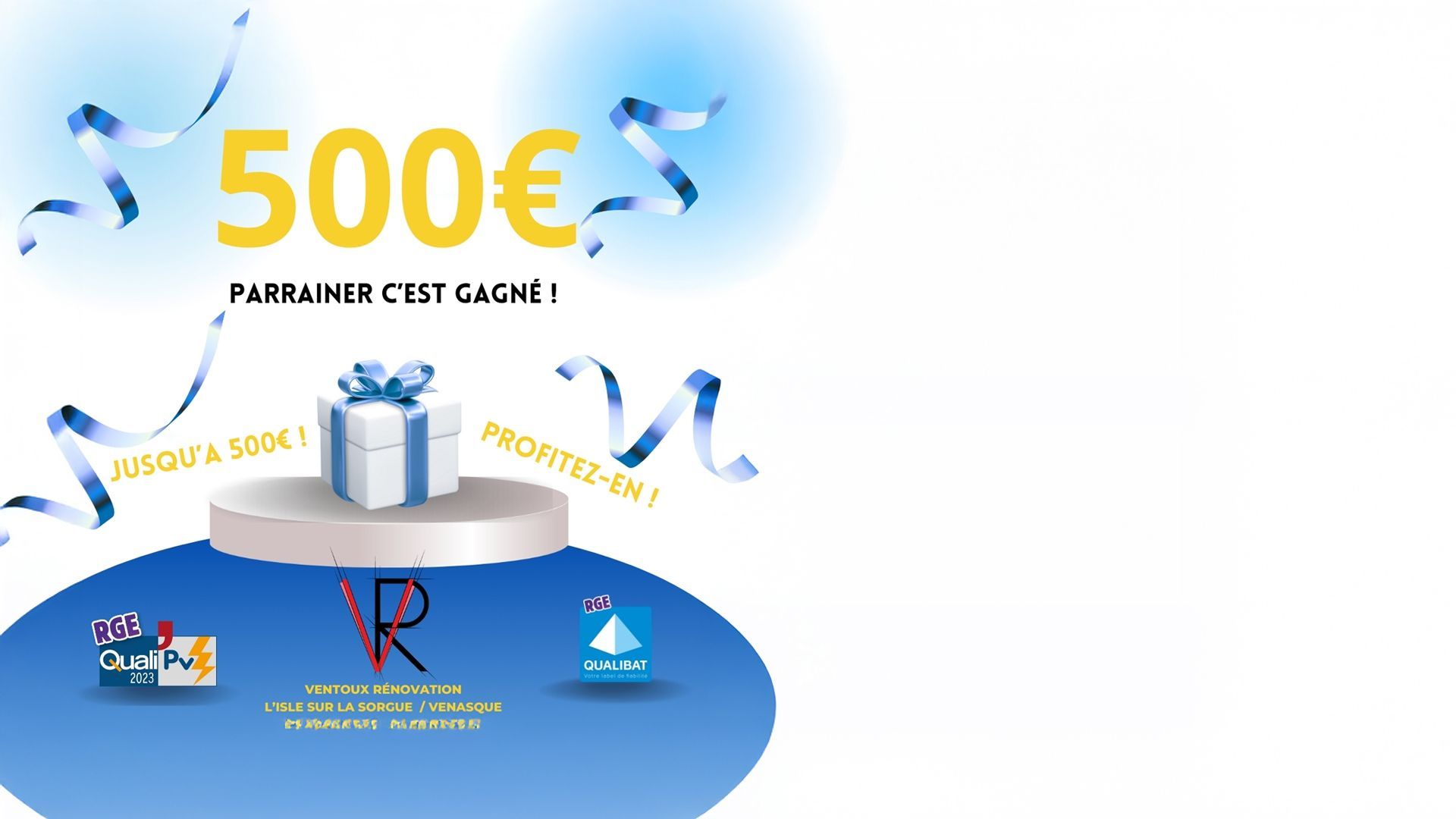 Visuel promotionnel mettant en avant le parrainage
