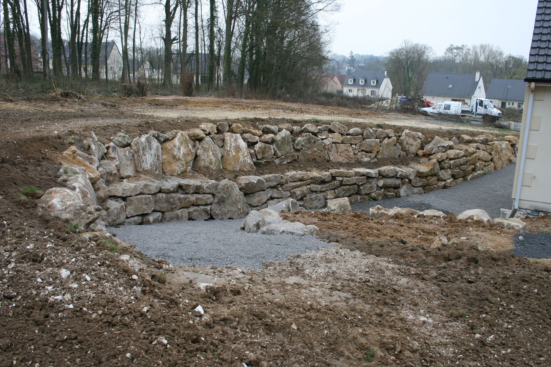 Travaux d'enrochement