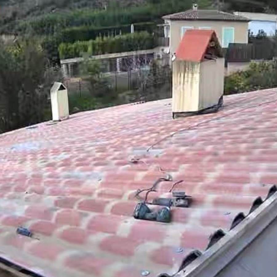 toiture en tole ondulée