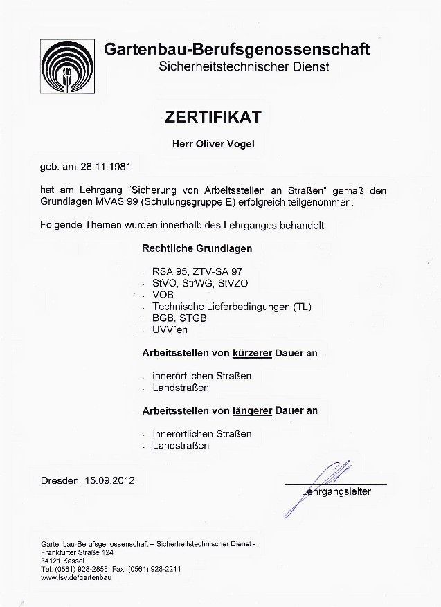 Oliver Vogel Baumdienst Kamenz TREEWORKER Vogel