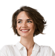 Une femme souriante