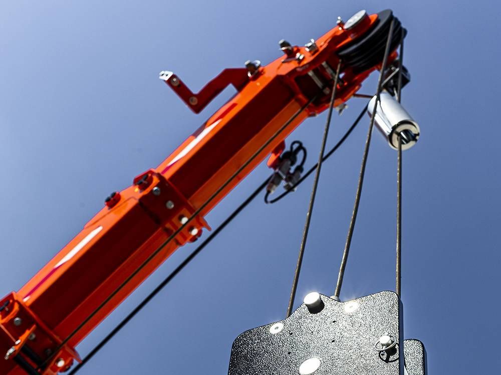 Gros plan sur une grue