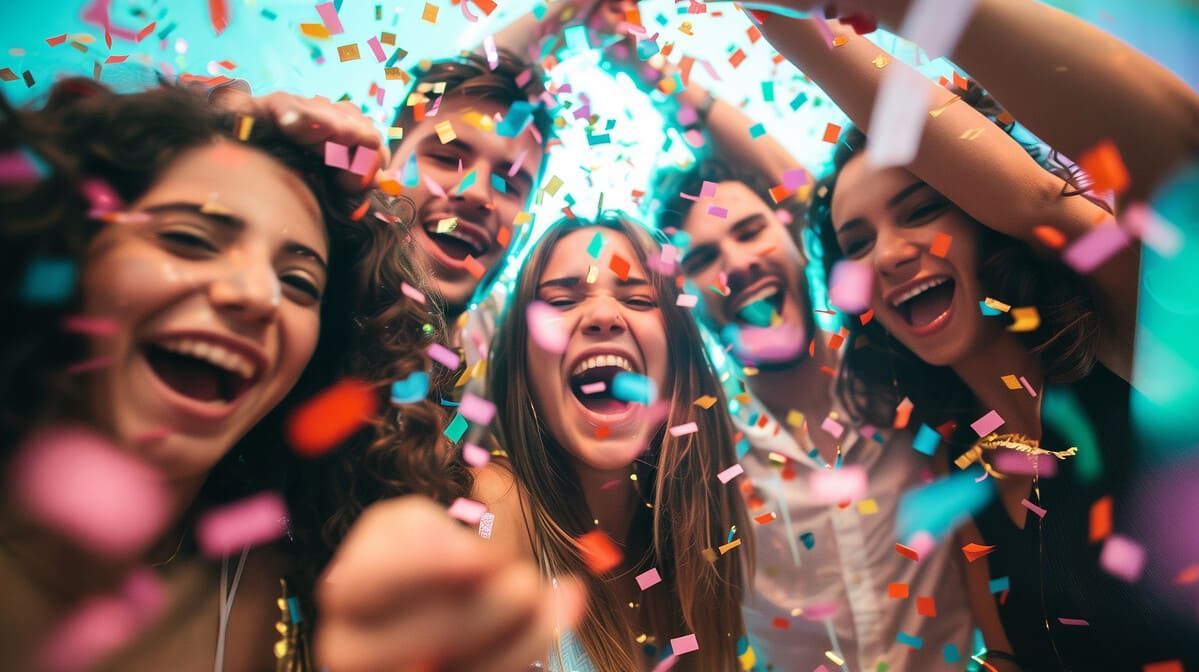 Hay muchos tipos diferentes de comida en la mesa.