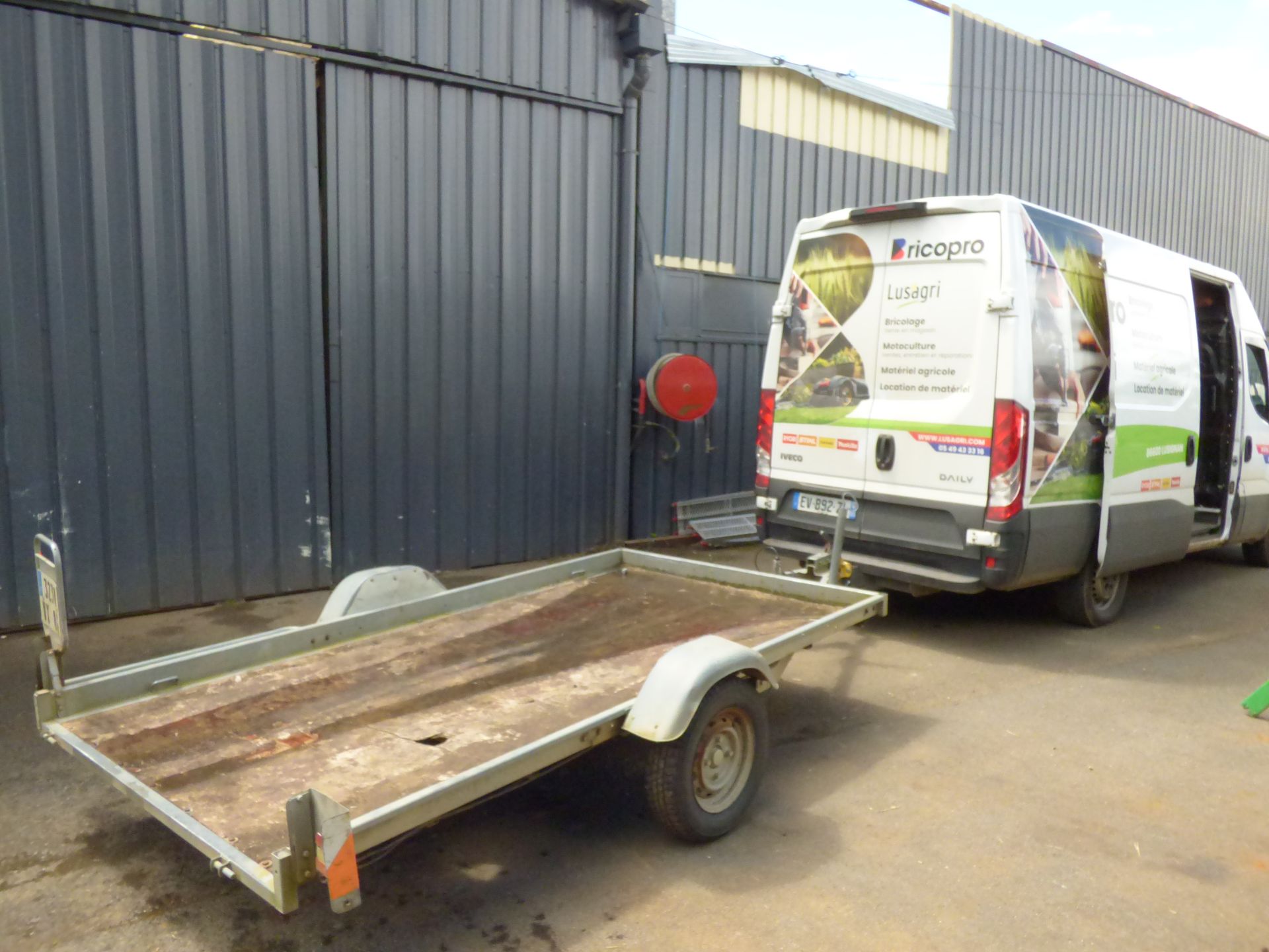 Plateau motoculture basculant 3mx1.80m 750kg