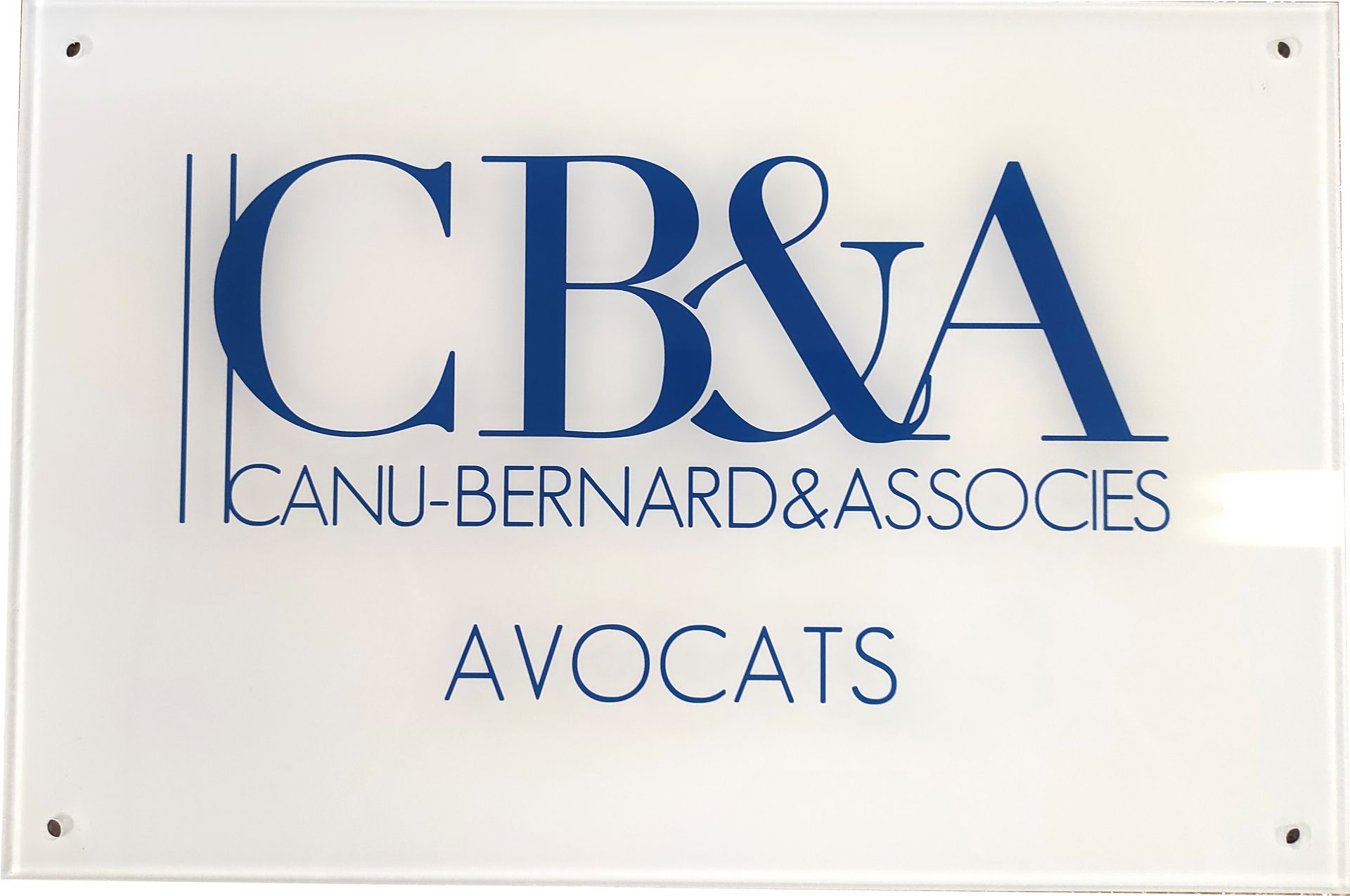 Plaque d'avocats CB&A