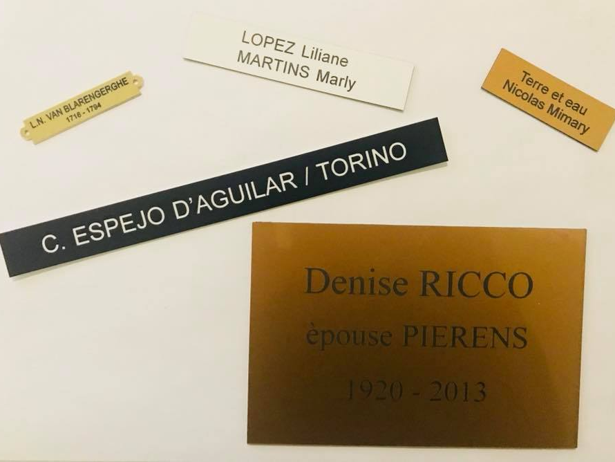 Plaque Denise Ricco épouse PIERENS