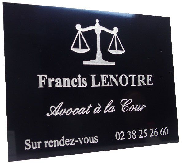 Plaque en alu, avocat