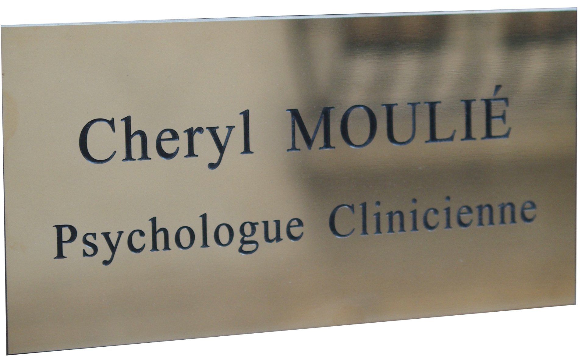 Plaque en laiton, psychologue