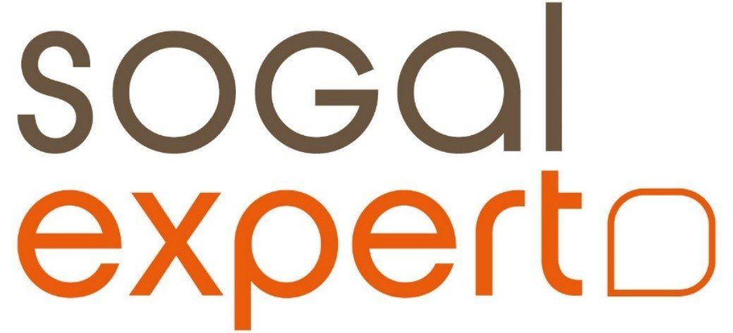 Sogal expert Logo Sogal Expert en texte marron et orange sur fond blanc