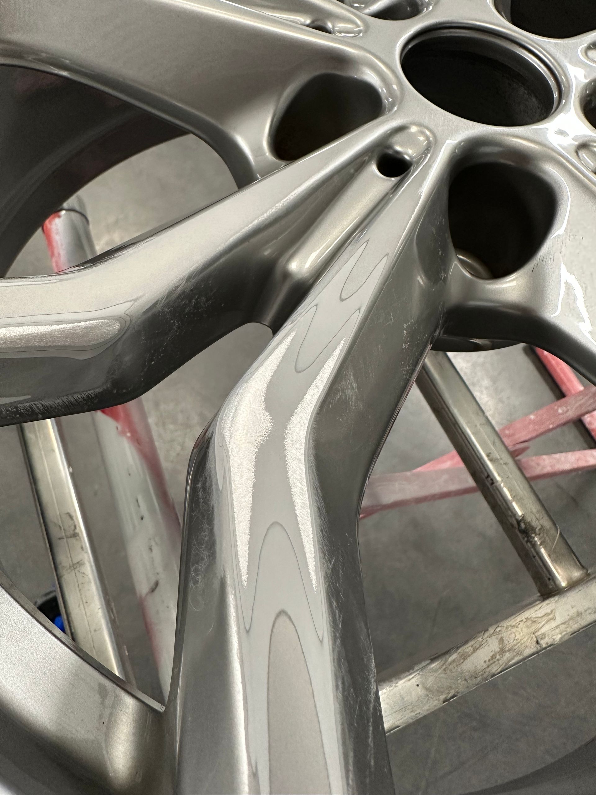 Jantes en cours de réparation