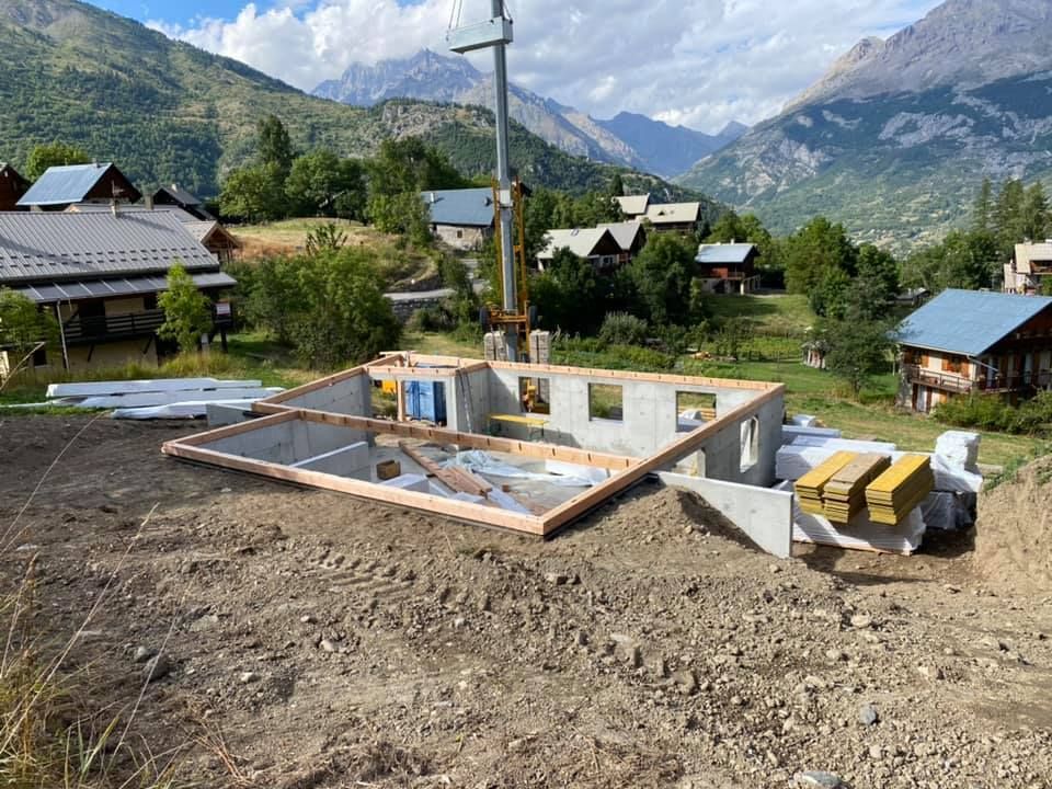 Construction de l'étage d'une maison.