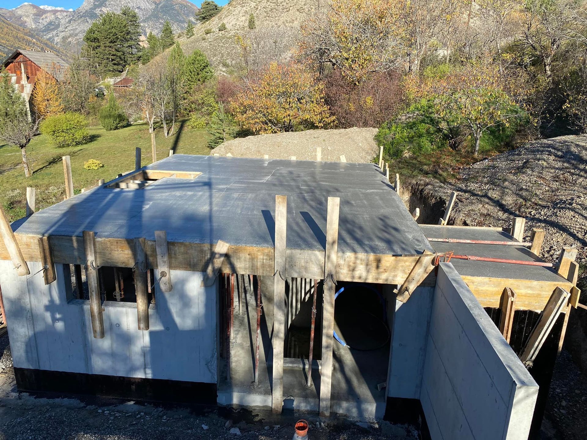 Maison en pleine rénovation.