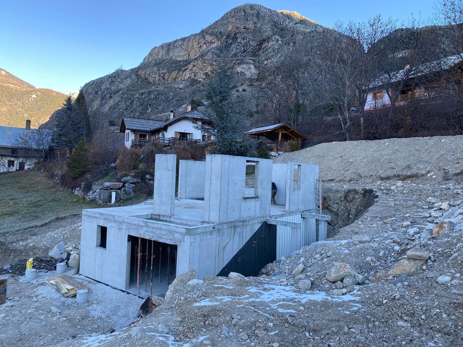 Une villa en construction.