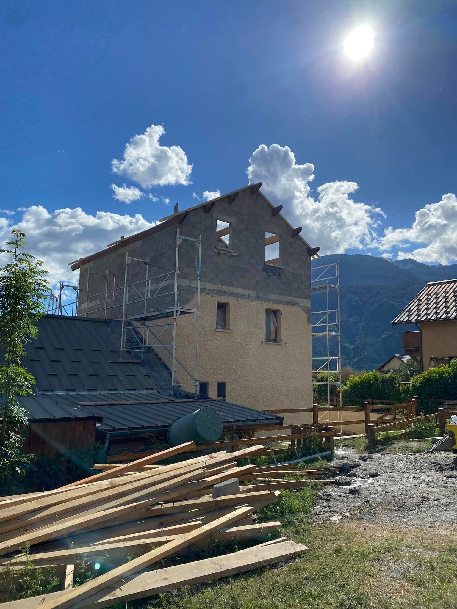 Une maison en rénovation.