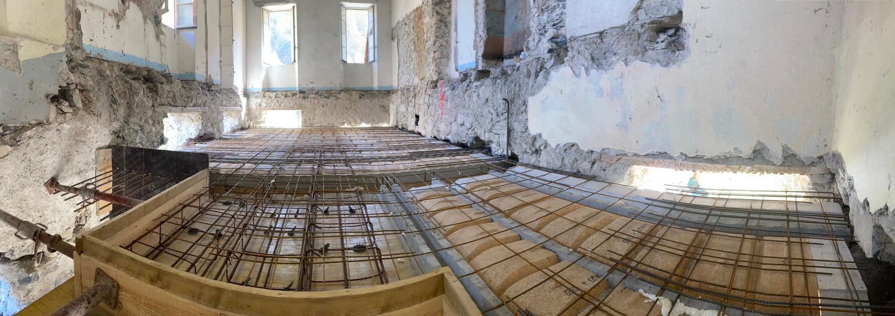 Rénovation de l'étage d'une maison ancienne.