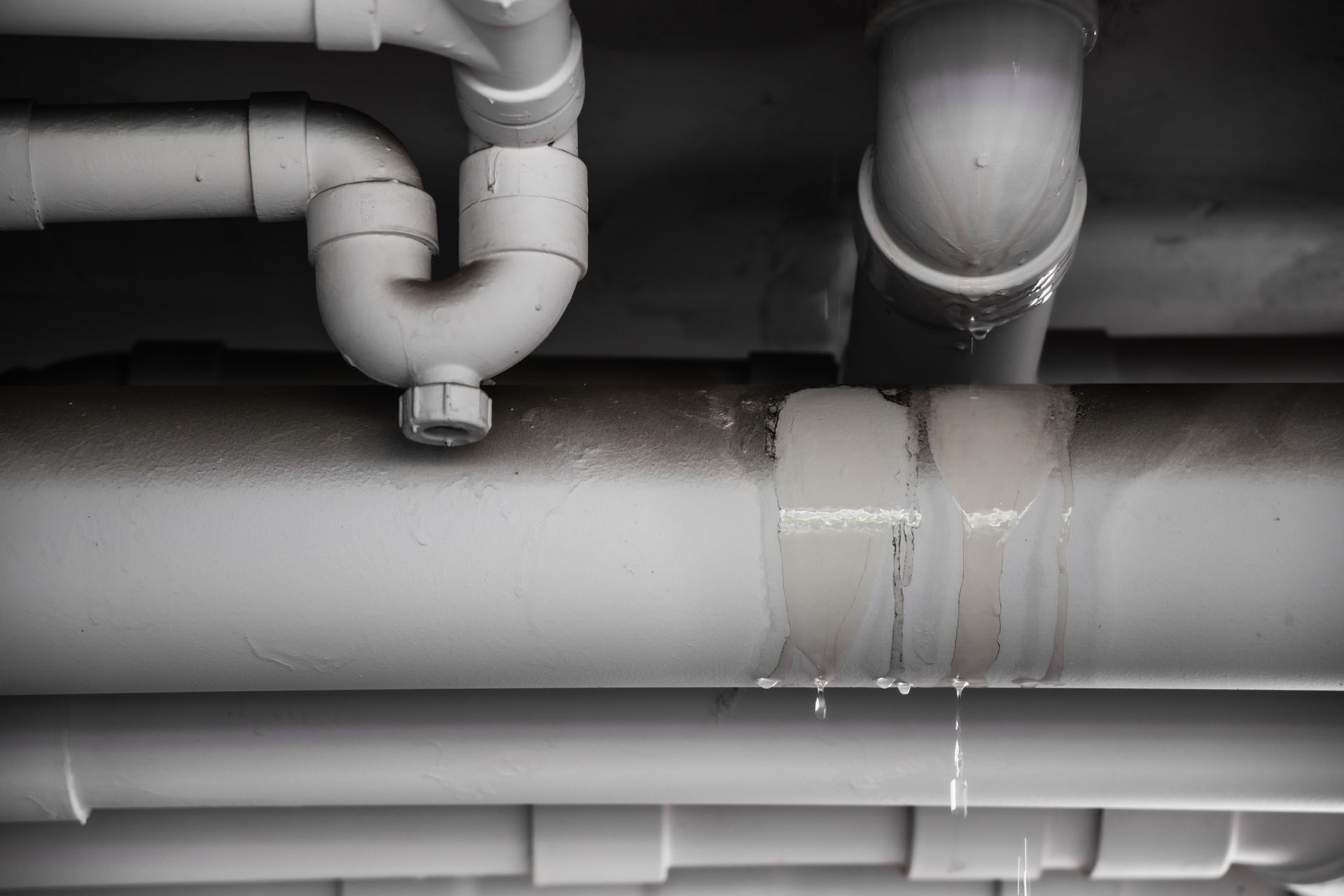 Fuite d'eau d'une canalisation