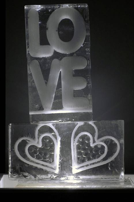 Deux blocs de glace personnalisés