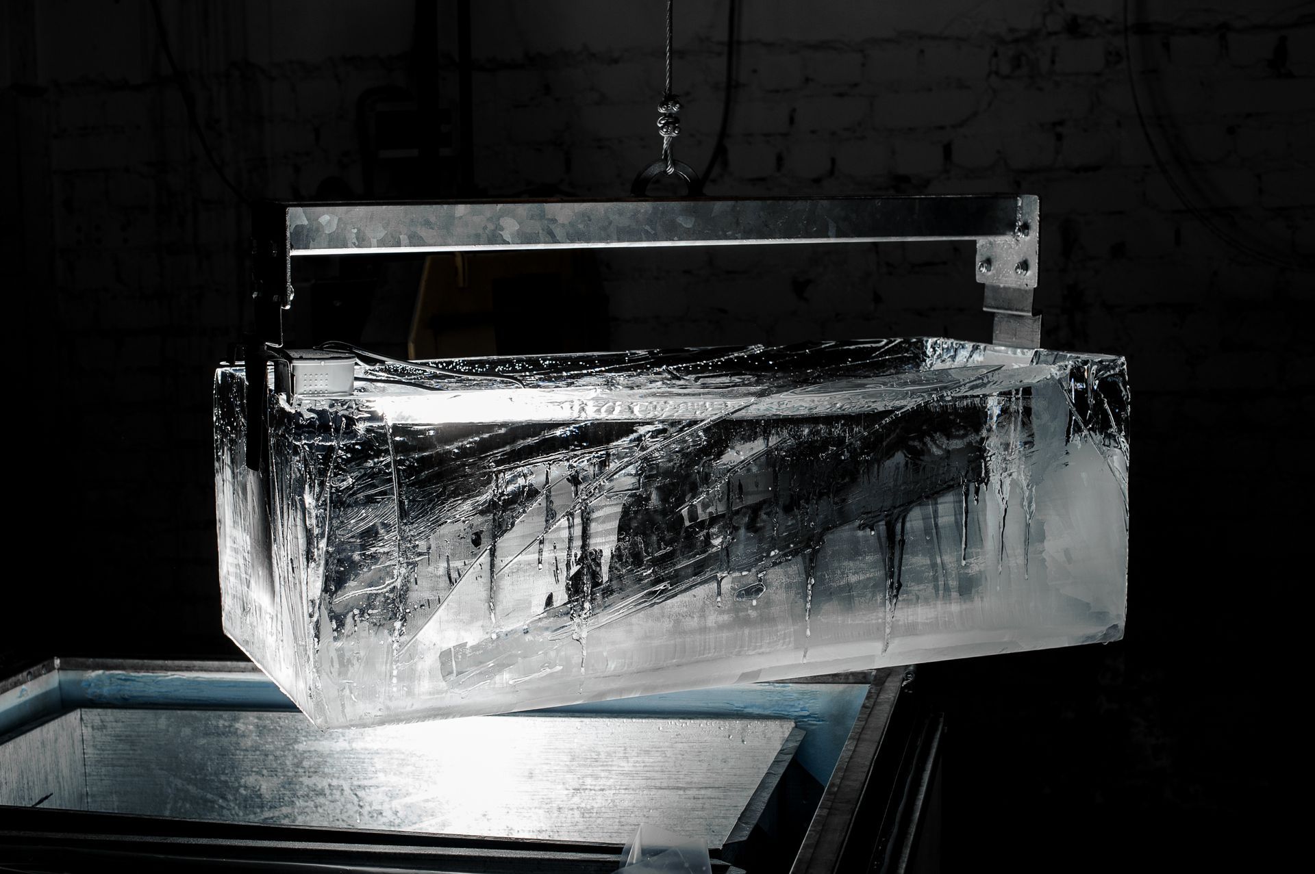 Grand bloc de glace rectangulaire