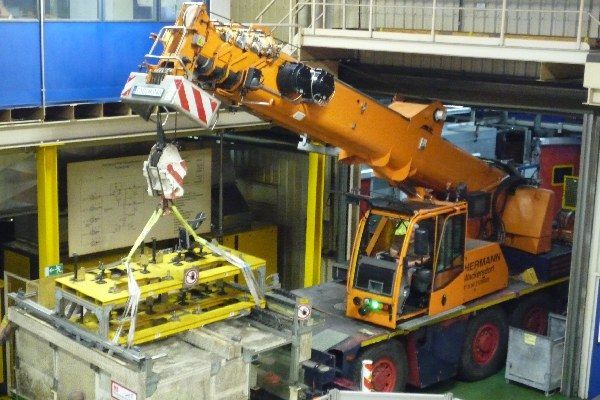 Citykran Maschinenbewegung